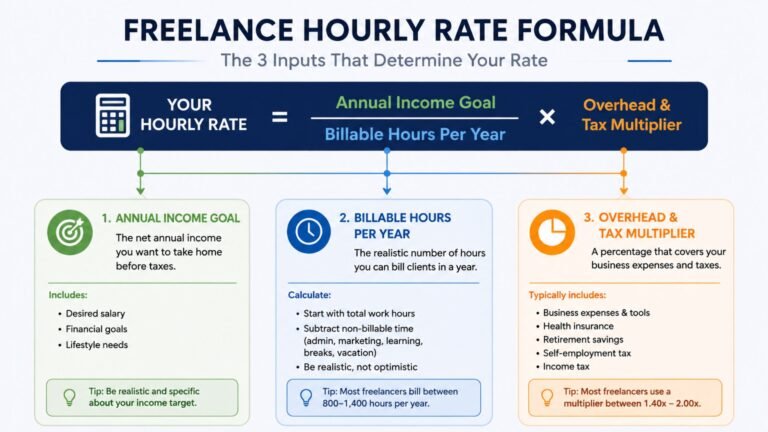 freelance hourly rate formula breakdown diagram